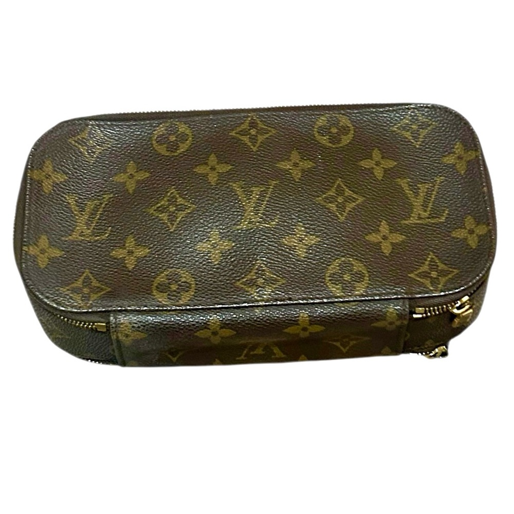Louis Vuitton Monogram Trousse Brush LV Canvas Logo PM Travel Cosmetic Case Bag - Picture 7 of 15